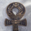 Veronese Design 16 Inch Egyptian Ankh Resin Wall Sculpture Black