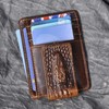 Le'aokuu W1015 Men's Genuine Leather Wallet Dollar Clip Money Clip