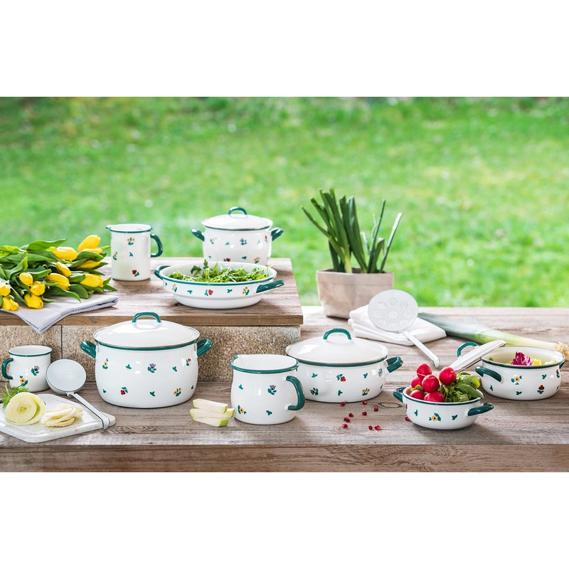 Riess 0504-049 Country-Gmundner Strewn flowersMug, Diameter-8 cm Multi Colour, Name