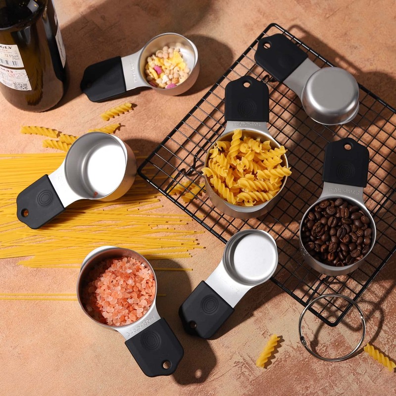 Magnetic Measuring Cups Set Stainless Steel Heavy Duty Metal Measuring