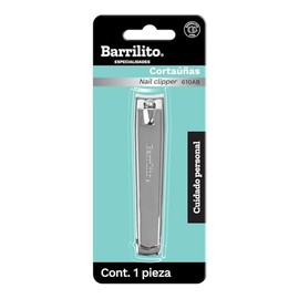 Barrilito Cortauñas Grande Metálico 610AB, Corte Preciso y Duradero para Manos y Pies