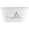 Fyne-Finds Set of 2 White Tin Pail Trough Planter Pot