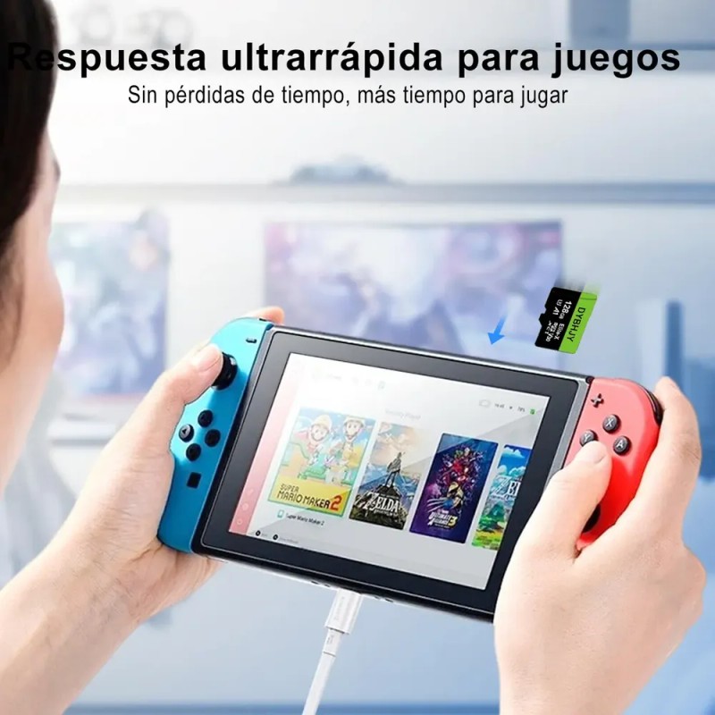 Tarjeta MicroSD 128GB DYBHJY Clase 10 U3 Alta Velocidad para