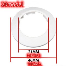 7pcs Water Pipe Cover, 0.98 Inch / 25 mm Wall Flange White Water Pipe Escutcheon, PP Plastic Radiator Escutcheon Drain Line Cover Collar for Water Pipe Tube Decoration (25mm)