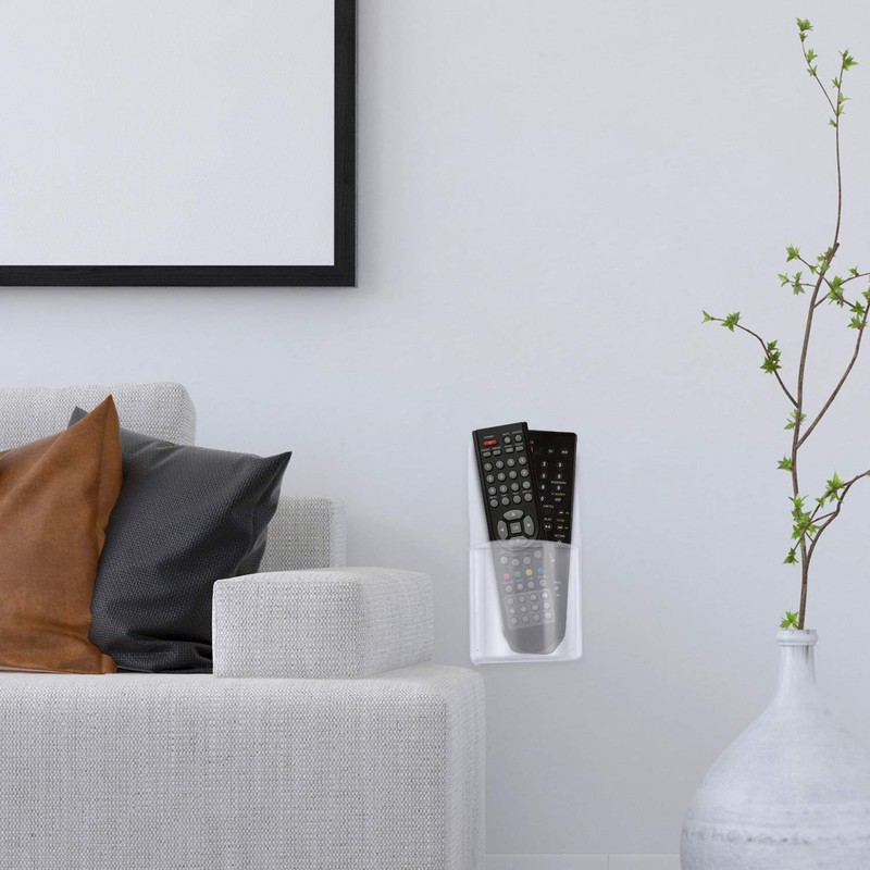 6 soportes de acrílico para control remoto transparente, organizador de