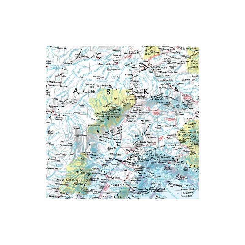 National Geographic Maps: Alaska Wall Map - Compact - 21