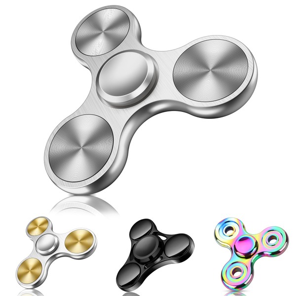 VOFOLEN Hand Spinner Stress Relief, Cool Aluminum Alloy, Premium Spinner, Stainless Steel Bearings, High Speed, Long Rotation, Silent, Hand Spinner, Fidget Toy, Stress Relief, ADHD, Autism, Developmental Disorders, Sensory Stimulation Toy, Metal Fingerti