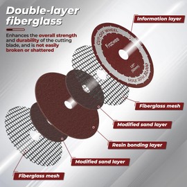 Prozwee 40PCS（20 * 1.5"+20 * 1.97"） Cut Off Wheels with 3PCS Shank(1/4" Hex Shank+1/4" Mandrel+1/8" Mandrel),Fiberglass Reinforced Rotary Tool Cutting Disc Set