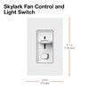 Lutron Electronics SFSQ-LF-WH Skylark Fan Control, White