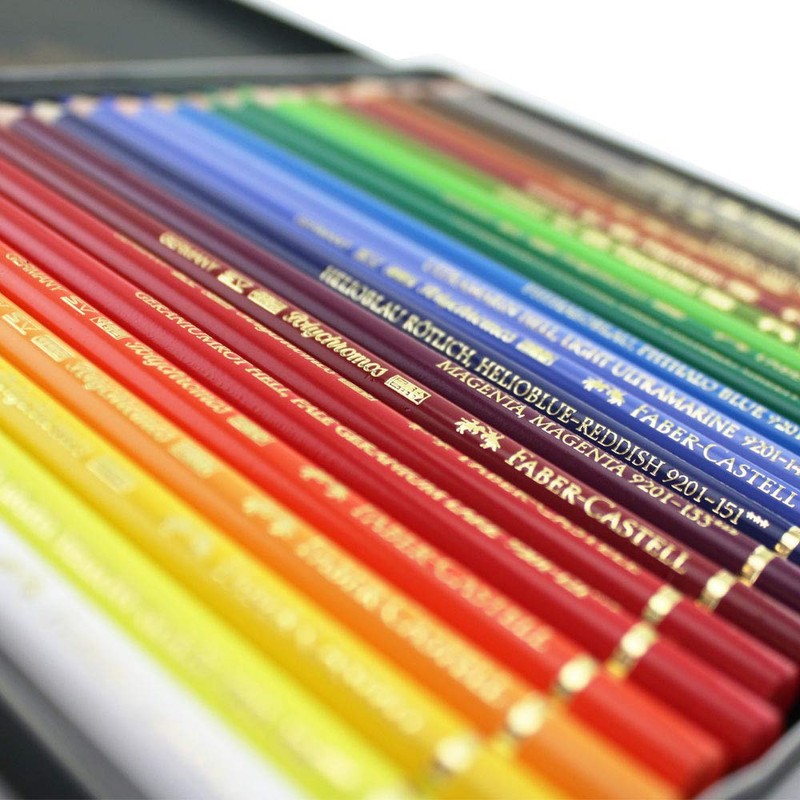 Fabercastell Polychromos 110024 Coloured Pencils with Metal Case Pack of
