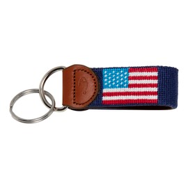Huck Venture American Flag Needlepoint Key Fob & Keychain (American Flag)