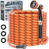 PLYPLYE Flexible Garden Hose 5/8''x100 ft, Non-Expanding Lightweight Water Hose,