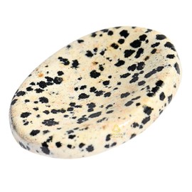 Dalmatian Jasper Worry Stones – Crystal Thumb Worry Stone for Anguish, Stress – Relaxing and Soothing Balance Stones for Meditation, Stress Relief – Healing Stones and Crystals for Men and Women
