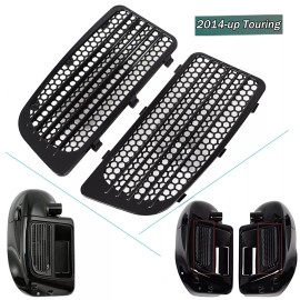 Unbranded Black Radiator Grill Lower Fairing Cover For Harley Touring Road Glide Ultra CVO