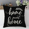 Asminifor Home Sweet Home Quotes Words Throw Pillow Covers Cotton