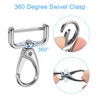 sourcing map 2Pcs Swivel Clasps Hook, 25mm(1 Inch) D Ring