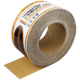 Shineboc 12m x 70mm Hook and Loop Sandpaper Roll, Aluminium Oxide Abrasive Sanding Paper for Sanding, Polishing and Rust Removal, 60 Grit