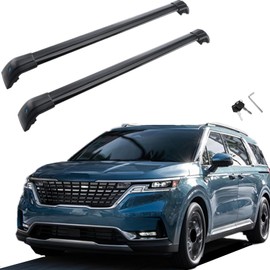 MotorFansClub Roof Racks Cross Bars Fit for Kia Carnival 2021 2022 Lockable Baggage Luggage Racks Roof Rail Cross Bars(Not Fit for 2024,Needs to Attach to Open Side Rails)