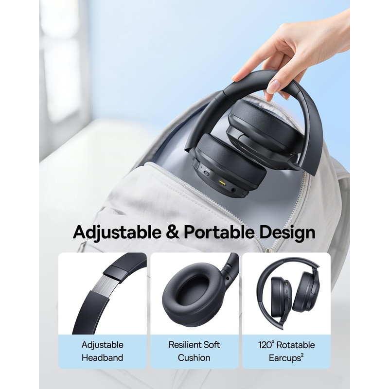 Baseus Bass BH1 Lite Bluetooth Headphones Over Ear, SuperBass, 80H