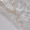 Kyazeo Dainty Lariat Necklace for Women 18K Gold Plated Trendy