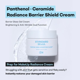 Standard Seoul BARRIER GLASS GEL Moisturizer, Korean Skincare, Soothing, Sensitive skin, Pantenol, Azulen Capsule & Ceramide, hydrating face cream, Barrier Repair Cream, Glow Skin, 50ml