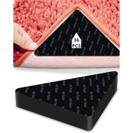 Rug Pads Grippers，Non Slip Rug Pads，Reusable and Washable Rug Pad Gripper for Area Rugs,Carpet Pads Rug Corner(16PCS)