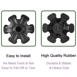 Cane Tip 3/4 inch Self Standing Cane Tip Heavy Duty 6 Support Feets Base for Walking Canes, Walking Sticks, Folding Canes