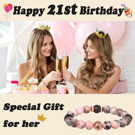 OAVOOK Cool 21st Birthday Gifts for Her 21 Year Old Birthday Gifts Natural Stone for Daughter, Niece, Granddaughter, Friends