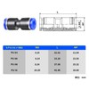 TAILONZ PNEUMATIC Blue Straight 2-Way - 10MM Tube Outside Diameter