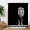 Ulticool Shower Curtain - Lion Head Nature Animals - 180