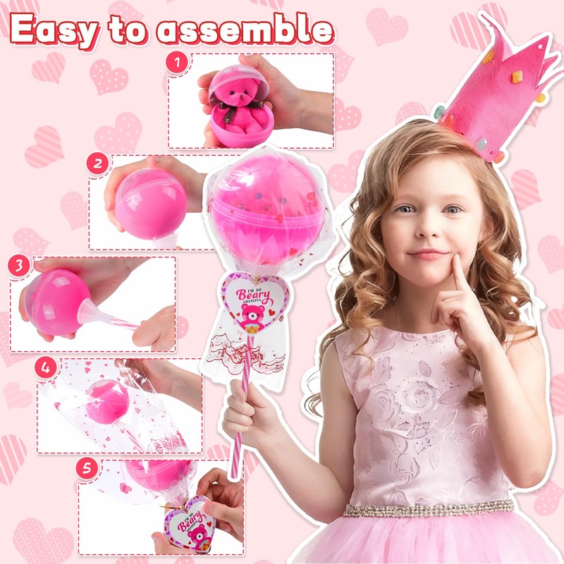 Valentines Day Gifts for Kids Classroom, 30 Packs valentines lollipop