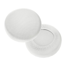 sourcing map 2 Pack Stool Covers Round, 11-15 Inch Bar Stool Covers Washable Dustproof Slipcover Seat Cushion with Elastic for Bar Kitchen Living Room Decor, White