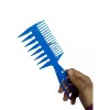 Globusman Peine Azul Profesional Tres Lados Para Decoloraciones Mechas