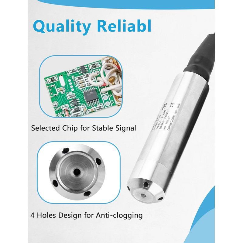 Liquid Level Sensor Cable Submersible Transmitter Water Level Sensor Detector