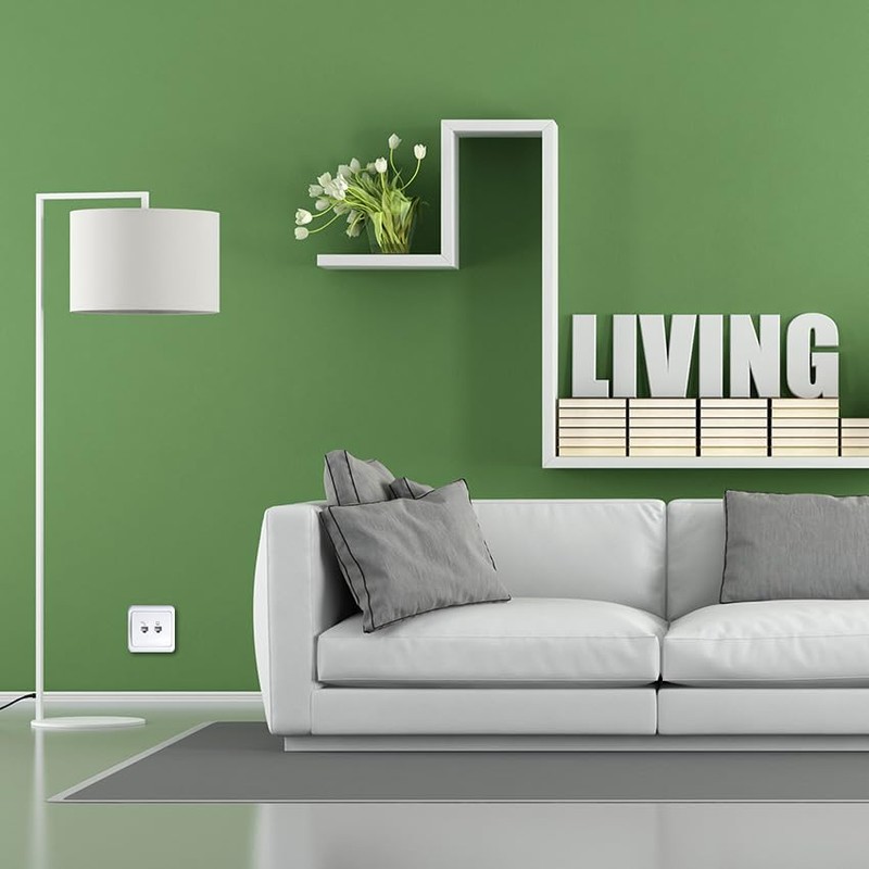 White Combination Switch Network + Telephone Connection Flush Mount