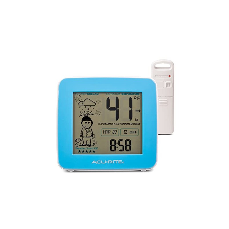 AcuRite What-to-Wear Weather Station with Alarm Clock, Time, Date, and