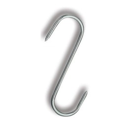 S Shaped Stainless Steel Meat Hooks (10pcs) by Fischer-Bargoin (16cm) (Approx 6")