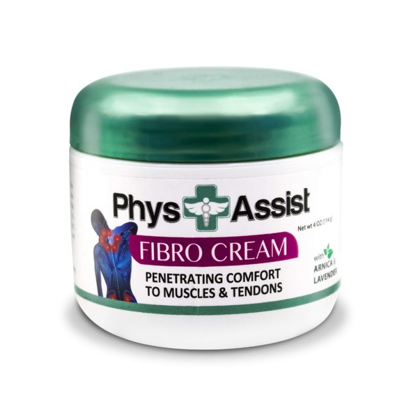 PhysAssist Fibromyalgia Cream – Natural Botanical Soothing and Cooling, 4 oz jar.