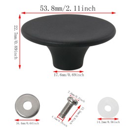 DGBRSM 2pcs Dutch Oven Knob Bakelite Pot Lid Replacement Knob, Black