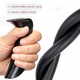 Archery Bow Strength Trainer, Rubber Stretch Bands Puller Strength Training with Ergonomic Grip for Hunting Shooting Practice (Black)