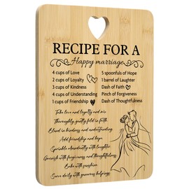 Wedding Gift for Couple 2025, Bridal Shower Gifts,Happy Marriage Cutting Board, Gifts for Wedding Shower, Wedding Gifts for Newlyweds (Bride)