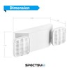SPECTSUN Emergency Light White, Commercial Emergency Light with Battery Backup,
