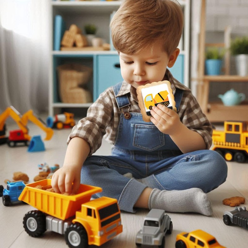 Construction Theme Cookies Individually Wrapped 24 Pack | Bulldozer Excavator