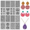 CONCHLERY 16 Sheets Clay Texture Mat Animal Series Cats Owls