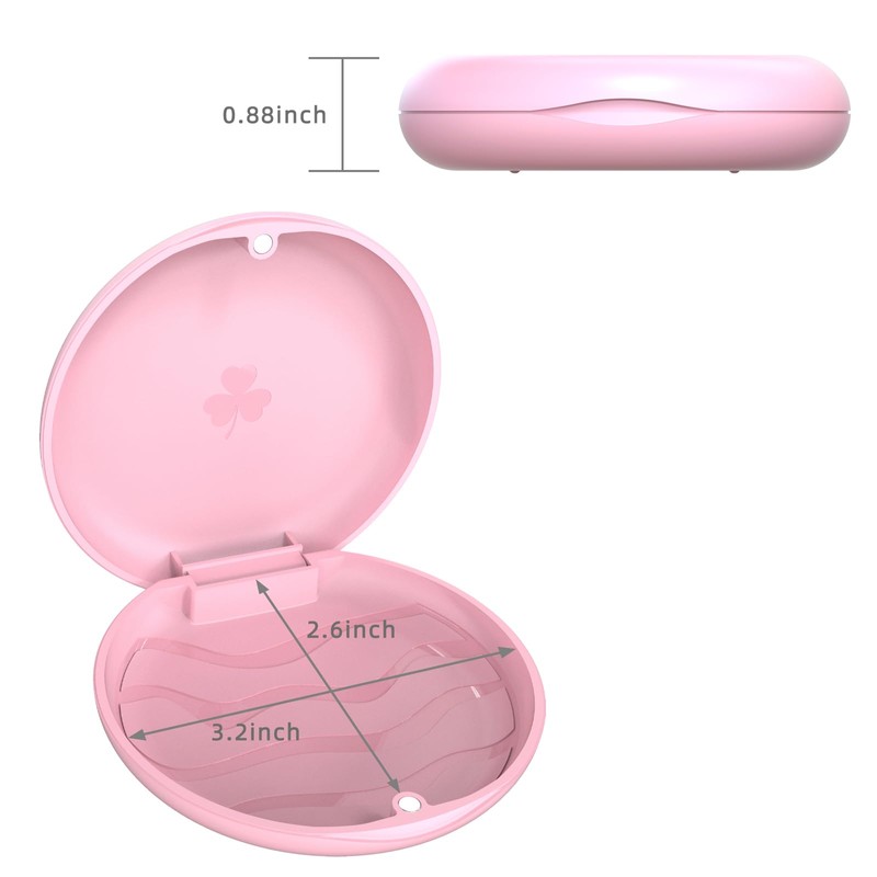 Orthodontic Mouthguard Case, Dental Retainer Case, Aligners Case (Pink)