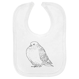 Azeeda 'Chubby Pigeon' Soft Cotton Baby Bib (BI00042764)