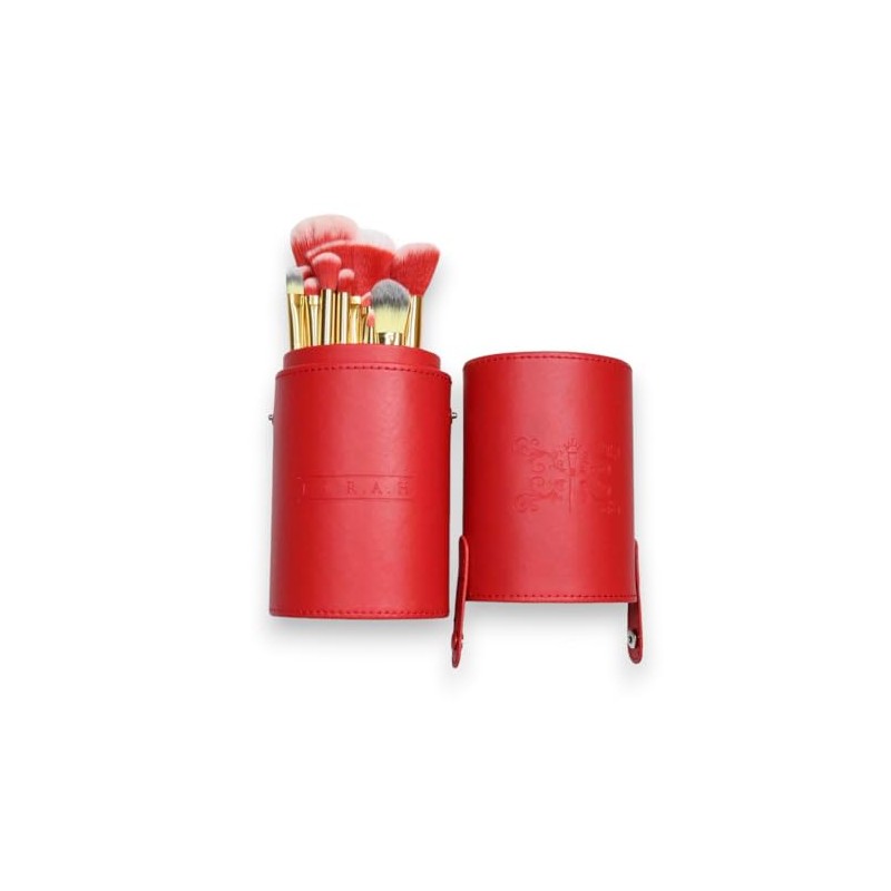 F.A.R.A.H Premium 12 Piece Makeup Brush Set - Red Siren