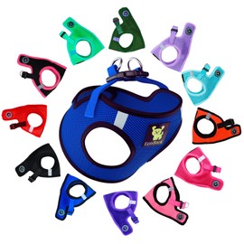 EcoBark Step in Dog Harness Reflective Soft Ultra Padded Mesh Dog Harnesses for XXS, XS, Small, and Medium Dogs Eco-Friendly Comfort Secure Halter No Pull Adjustable Pet Vest (XXXS, Royal Blue)