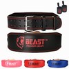 Beast Power Gear Weight Lifting Belt - 4” Genuine Leather