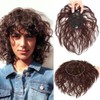 Light Brown Wig Pieces for Top of Head, Curly Hair